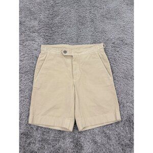 Brooks Brothers Shorts Mens 30x8 Jeffrey Flat Front Buckle Back Khaki Golf Chino